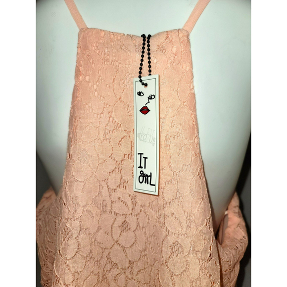 NWT IT Girl Lace Flowing Strappy Layered Halter Top - Size XL - Picture 6 of 9